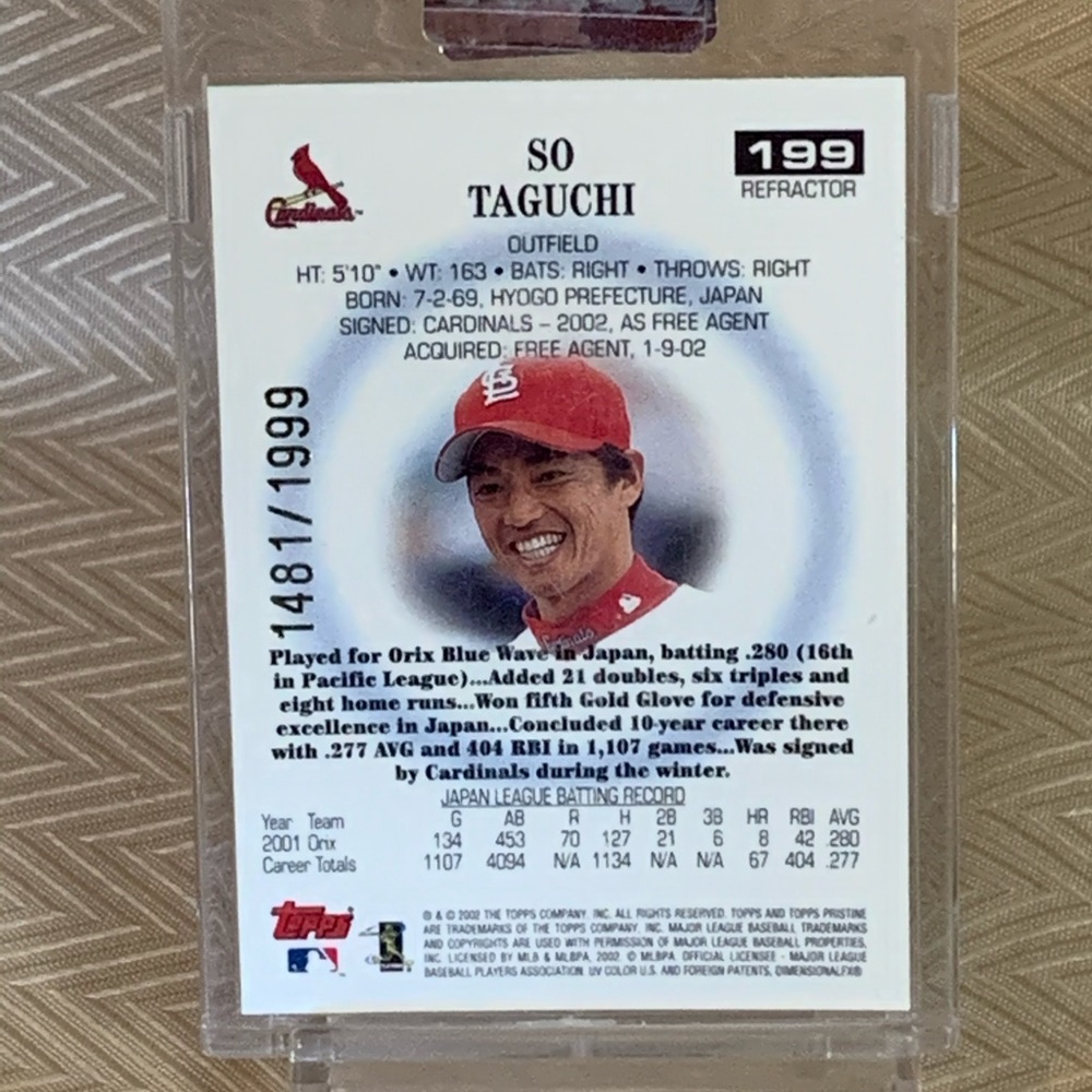 So Taguchi, RC/Refractor card - Picture 4 of 4